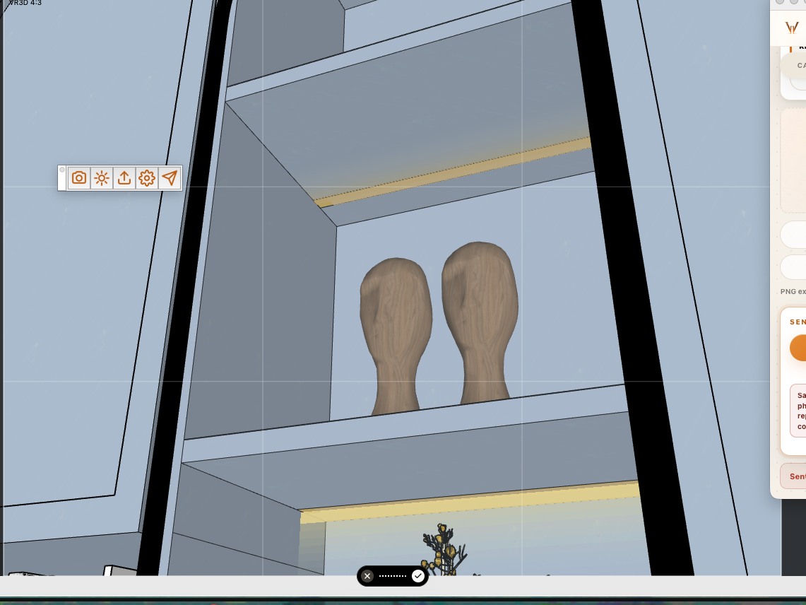 Vivid Export glow controls operating in a real SketchUp model
